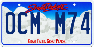 SD license plate 0CMM74