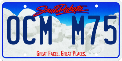 SD license plate 0CMM75
