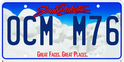 SD license plate 0CMM76