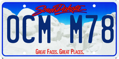 SD license plate 0CMM78