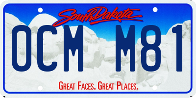 SD license plate 0CMM81