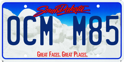 SD license plate 0CMM85