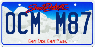 SD license plate 0CMM87