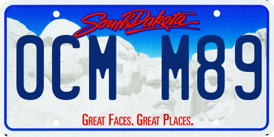 SD license plate 0CMM89