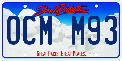 SD license plate 0CMM93