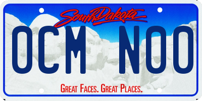 SD license plate 0CMN00