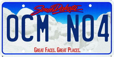 SD license plate 0CMN04