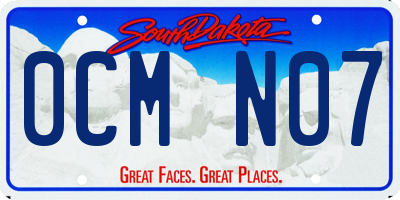 SD license plate 0CMN07