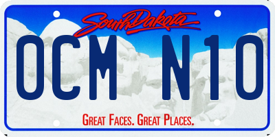 SD license plate 0CMN10