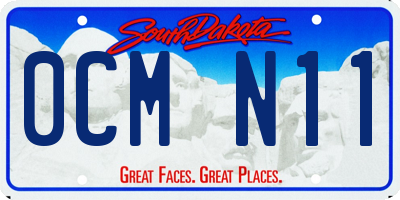 SD license plate 0CMN11