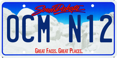 SD license plate 0CMN12