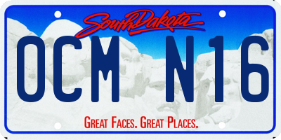 SD license plate 0CMN16