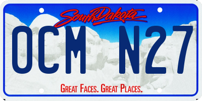SD license plate 0CMN27