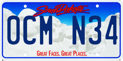 SD license plate 0CMN34