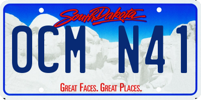 SD license plate 0CMN41