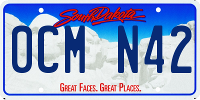 SD license plate 0CMN42