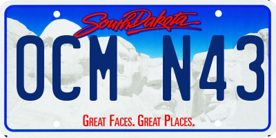 SD license plate 0CMN43