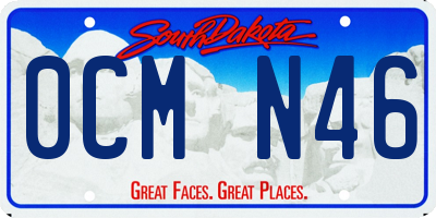 SD license plate 0CMN46
