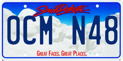 SD license plate 0CMN48