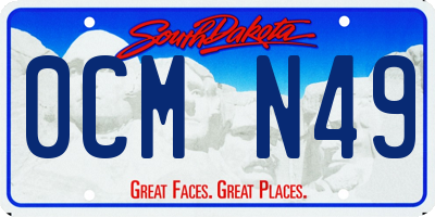 SD license plate 0CMN49
