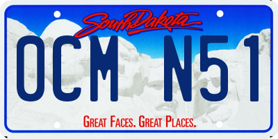 SD license plate 0CMN51