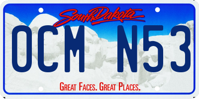 SD license plate 0CMN53