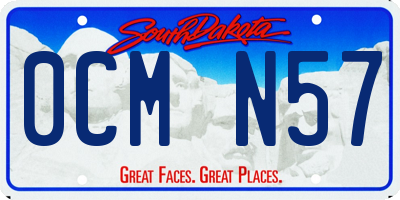 SD license plate 0CMN57