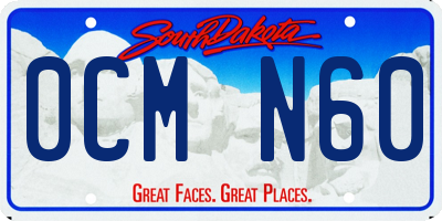SD license plate 0CMN60