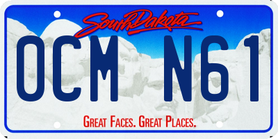 SD license plate 0CMN61