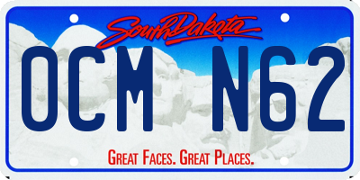 SD license plate 0CMN62
