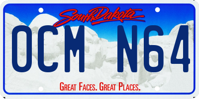 SD license plate 0CMN64