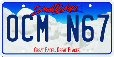SD license plate 0CMN67