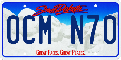 SD license plate 0CMN70