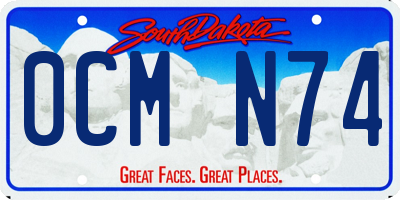 SD license plate 0CMN74