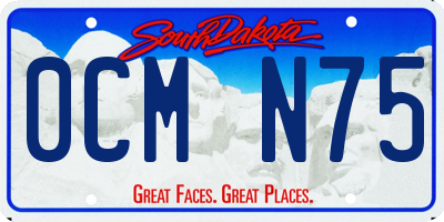 SD license plate 0CMN75
