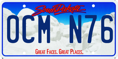 SD license plate 0CMN76