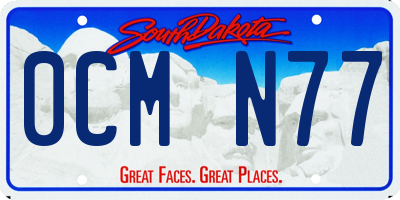 SD license plate 0CMN77