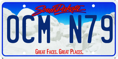 SD license plate 0CMN79