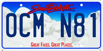 SD license plate 0CMN81