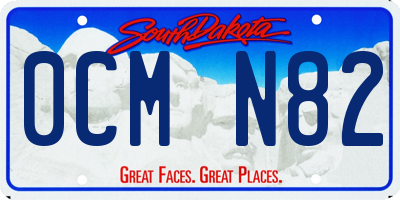 SD license plate 0CMN82