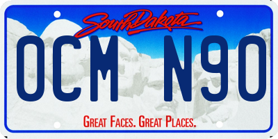 SD license plate 0CMN90