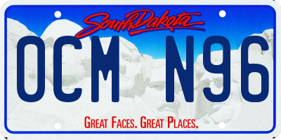 SD license plate 0CMN96