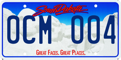 SD license plate 0CMO04