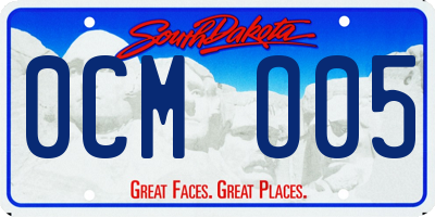 SD license plate 0CMO05