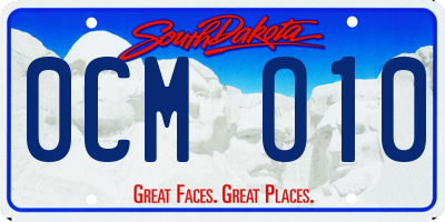 SD license plate 0CMO10