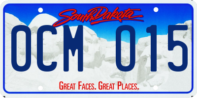SD license plate 0CMO15