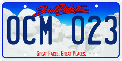 SD license plate 0CMO23