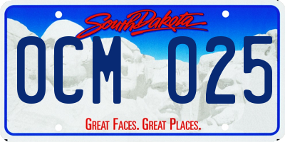 SD license plate 0CMO25