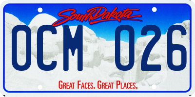 SD license plate 0CMO26