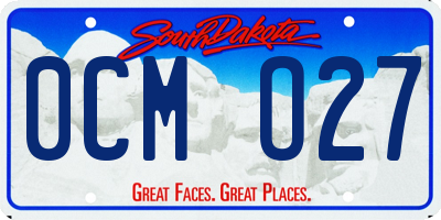 SD license plate 0CMO27
